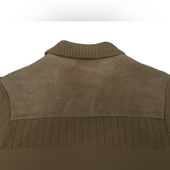 Vintage 80s 90s Suede Leather Knit Bomber Jacket Counter Action Women’s Medium - Picture 7 of 7